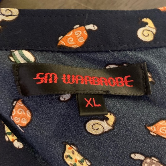 SM Wardrobe Snail & Turtle Print Blouse Size XL - good used condition - Picture 3 of 10